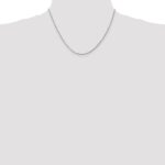 10k White Gold 1.6mm D/C Machine Made Rope Chain - Image 4