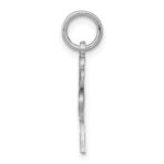 10k White Gold Solid Open 4-Leaf Clover Charm - Image 2
