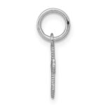 10K White Gold Passion Cross Charm - Image 2