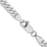 10k WG 3.9mm Flat Beveled Curb Chain - Image 3
