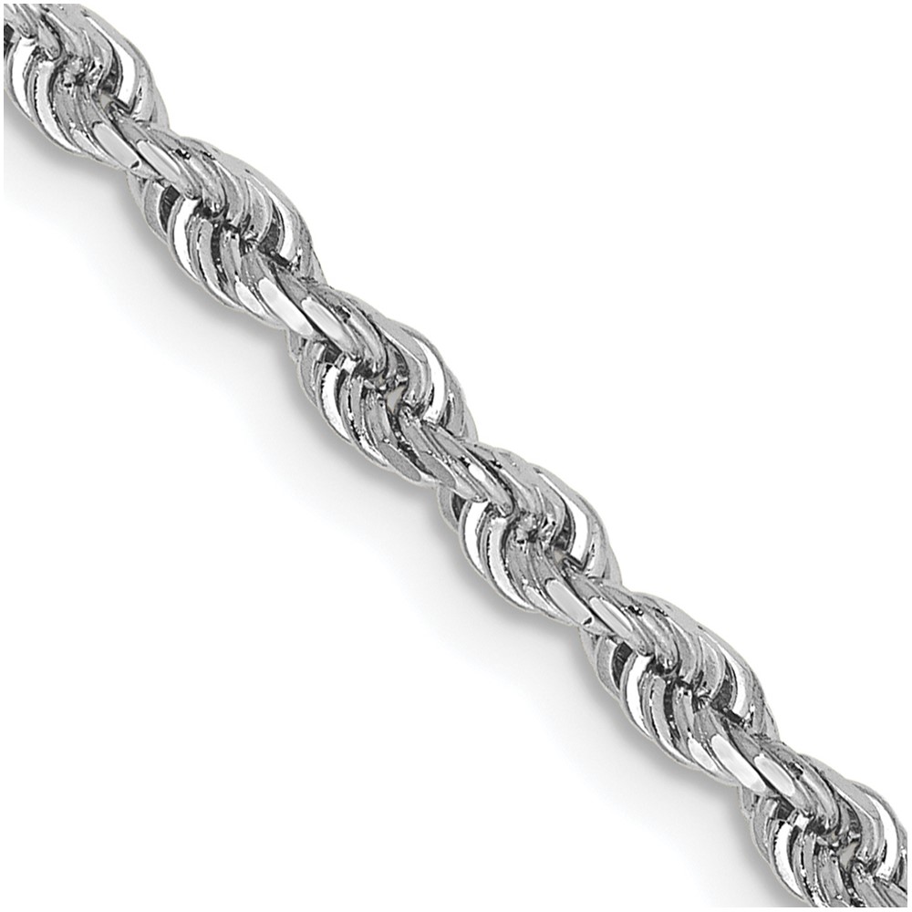 10WQT021.jpg 10k White Gold 2.75mm D/C Quadruple Rope Chain - Image 1