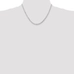 10k White Gold 3mm D/C Quadruple Rope Chain - Image 4
