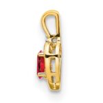 10K Diamond and Ruby Pendant - Image 2