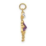 10k February Girl Birthstone Charm - Image 2