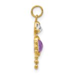 10k February Boy Birthstone Charm - Image 2