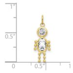 10k April Boy Birthstone Charm - Image 3