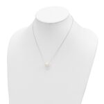 10k White Gold 10-11mm White Round Freshwater Cultured Pearl 17 inch Rope Necklace - Image 3