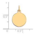 10K Plain .013 Gauge 12.75x12.75mm Circular Engravable Disc Charm - Image 2