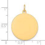 10K Plain .013 Gauge 20.7x20.7mm Circular Engravable Disc Charm - Image 3