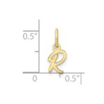 10KY Upper case Letter R Initial Charm - Image 4