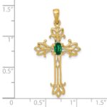 10k 5x3mm Oval Mount St. Helens cross pendant - Image 2
