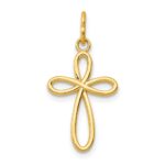 10k Polished Cross Pendant