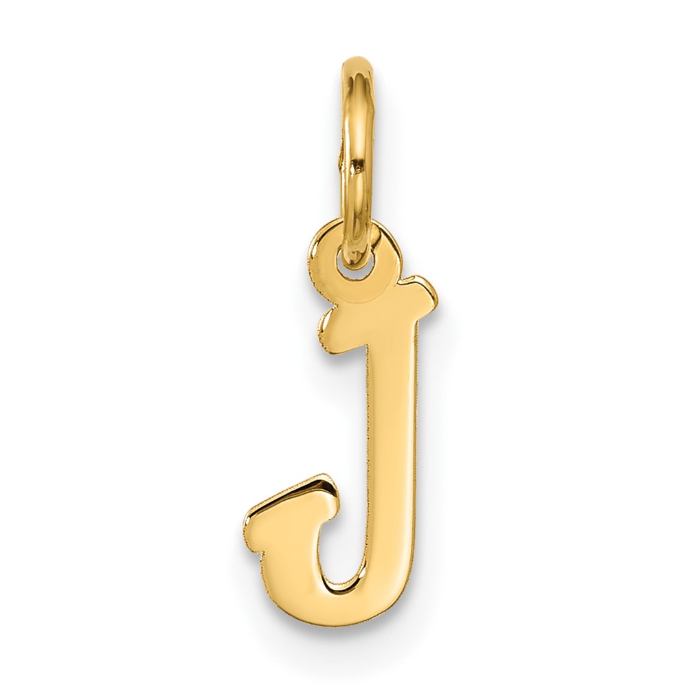 10YC1556J.jpg 10k Small Script Initial J Charm - Image 1