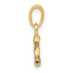 10K and Rhodium Diamond Initial F Charm - Image 2