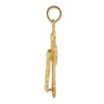 10k INRI Fleur De Lis Crucifix Pendant - Image 2