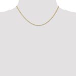 14K Carded 1.55mm Cable Rope with Spring Ring Clasp Chain - Image 4