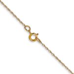 14K Carded .5mm Cable Rope with Spring Ring Clasp Chain - Image 4