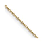 14K Carded .6mm Cable Rope with Spring Ring Clasp Chain