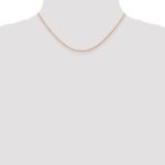 14K Rose Gold Carded 1.15mm Cable Rope with Spring Ring Clasp Chain - Image 4