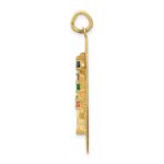 14k Multi-color CZ TREE OF LIFE Pendant - Image 2