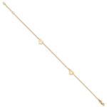 14k Polished Cut-out Heart Plus Extender - Total Anklet - Image 2