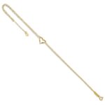 14k Double Strand Chain and Twisted Heart Plus Extender - Total Anklet - Image 7