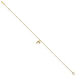 14k Dolphin Charm Dangle Plus Extender - Total Anklet - Image 2