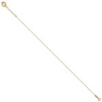 14K Cable Chain with Diamond-cut Heart Cage Dangle Plus Extender - Total Anklet - Image 2