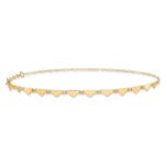 14K Hearts and Oval Links Plus Extender - Total Anklet - Image 3