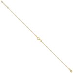 14k Polished Open Heart Plus 0.Extender - Total 10.Anklet - Image 2
