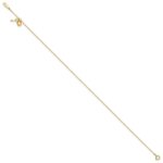 14k Cable Chain with Puffed Heart and Key Dangle Plus Extender - Total Anklet - Image 2