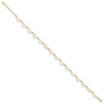 14K Diamond-cut Fancy Beaded Plus 1.Extender - Total 11.Anklet - Image 2