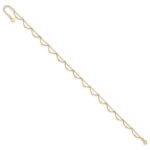 14K Diamond-cut Fancy Beaded Plus 1.Extender - Total 11.Anklet - Image 5