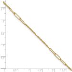 14k Polished Paper Clip and Cable Link Plus Extender - Total Anklet - Image 5