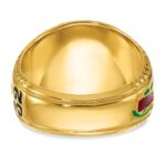 IBGoodman 14k Two-tone Men's Polished and Textured with Multi-color Enamel and Diamond 32nd Degree Scottish Rite Masonic Ring - Image 7