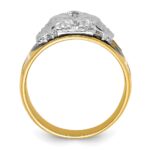 IBGoodman 14k Two-tone Men's Polished and Textured with Multi-color Enamel and Diamond 32nd Degree Scottish Rite Masonic Ring - Image 2