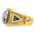 IBGoodman 10k Two-tone Men's Polished and Textured 32nd Degree Scottish Rite Masonic Ring Mounting - Image 4