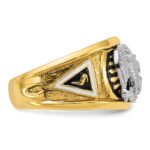 IBGoodman 10k Two-tone Men's Polished and Textured 32nd Degree Scottish Rite Masonic Ring Mounting - Image 8