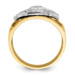 IBGoodman 14k Two-tone Men's Polished and Textured Blue Lodge Master Masonic Ring Mounting - Image 2