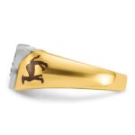 IBGoodman 14k Two-tone Men's Polished Masonic Shriner's Ring Mounting - Image 3