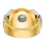 IBGoodman 14k Two-tone Men's Polished and Textured with Multi-color Enamel and Diamond Knights Templar Masonic Shriner's Ring - Image 5