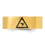 IBGoodman 10k Men's Polished with Black Enamel 14th Degree Grand Elect Masonic Ring - Image 4