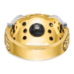 IBGoodman 14k Two-tone Men's Polished and Textured 32nd Degree Scottish Rite Masonic Ring Mounting - Image 5