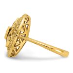 IBGoodman 14k Women's Polished and Textured Eastern Star Masonic Ring Mounting - Image 3