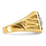 IBGoodman 10k Men's Polished and Textured Blue Lodge Master Masonic Ring Mounting - Image 7