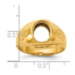IBGoodman 14k Men's Polished and Grooved Blue Lodge Master Masonic Ring Mounting - Image 4