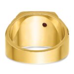 IBGoodman 14k Two-tone Men's Polished and Textured Blue Lodge Master Masonic Ring Mounting - Image 4