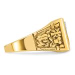 IBGoodman 14k Two-tone Men's Polished and Textured Blue Lodge Master Masonic Ring Mounting - Image 7
