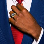 IBGoodman 14k Two-tone Men's Polished and Textured with Lab Created Sapphire and Diamond Blue Lodge Master Masonic Ring - Image 8