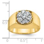 IBGoodman 14k Two-tone Men's Polished and Satin Round Cluster Ring Mounting - Image 3